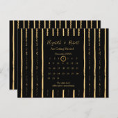 Gouden bruiloft Bewaar de datum Kalender Aankondigingskaart (Voorkant / Achterkant)