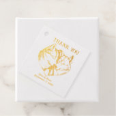 Gouden bruiloft dank u, wolf paar bedankjes labels (Met doos)