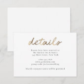 Gouden bruiloft Details Kaart (Voorkant / Achterkant)