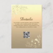 gouden bruiloft details QR-code Informatiekaartje (Voorkant)