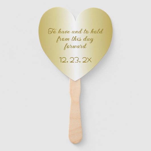 Gouden bruiloft fans hebben en houden Gezegde Handwaaier (Achterkant)