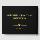 Gouden bruiloft Folie gastenboek (Achterkant)