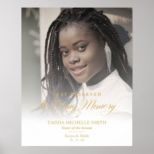 Gouden Bruiloft Geliefde Nagedachtenis Gereserveer Poster (Voorkant)