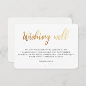 Gouden bruiloft, goed gewenst. Modern folie insert Informatiekaartje (Voorkant / Achterkant)