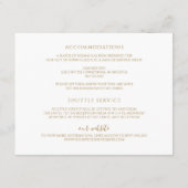 Gouden bruiloft groen Botanische Waterverf Elegant Informatiekaartje (Achterkant)