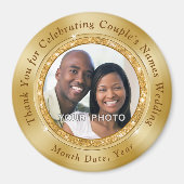 Gouden bruiloft gunsten. Magnet bruiloft gunsten g (Voorkant)