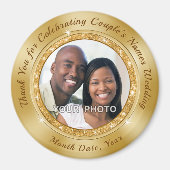 Gouden bruiloft gunsten. Magnet bruiloft gunsten g (Voorkant)