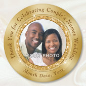 Gouden bruiloft gunsten. Magnet bruiloft gunsten g