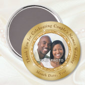 Gouden bruiloft gunsten. Magnet bruiloft gunsten g