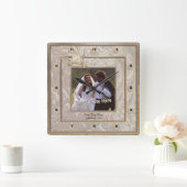gouden bruiloft - handdoek foto - wandklok (Huis)