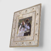 gouden bruiloft - handdoek foto - wandklok (Hoek)