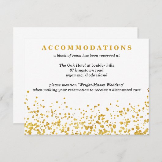 Gouden bruiloft informatiekaartje (Voorkant / Achterkant)