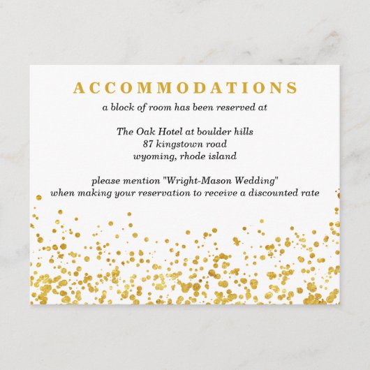 Gouden bruiloft informatiekaartje (Voorkant)