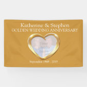 Gouden Bruiloft jubileum hart foto banner (Horizontaal)