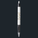 Gouden bruiloft Jubileum romantische gouden ringen Pen<br><div class="desc">Twee gouden ringen en de tekst We're golden. Een romantisch ontwerp voor een stel dat hun 50ste huwelijksverjaardag viert.</div>
