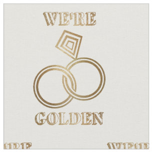 Gouden bruiloft Jubileum romantische gouden ringen Stof