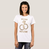 Gouden bruiloft Jubileum romantische gouden ringen T-shirt (Voorkant volledig)