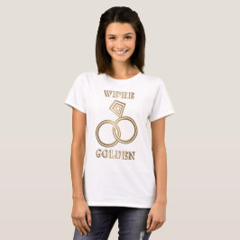Gouden bruiloft Jubileum romantische gouden ringen T-shirt