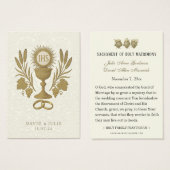 Gouden bruiloft Katholiek Gebed Heilige Kaart (Voorkant /achterkant)