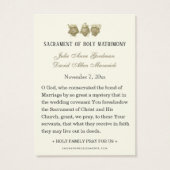 Gouden bruiloft Katholiek Gebed Heilige Kaart (Achterkant)