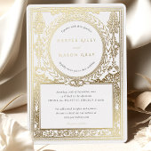  gouden bruiloft  laurierontwerp folie uitnodiging
