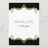 Gouden bruiloft menu (Achterkant)