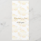 Gouden bruiloft menu (Achterkant)