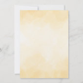 Gouden bruiloft met aquarel crème witte bloemen kaart (Achterkant)