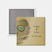 gouden bruiloft met behoud van datum magneet (Voorkant / Achterkant)