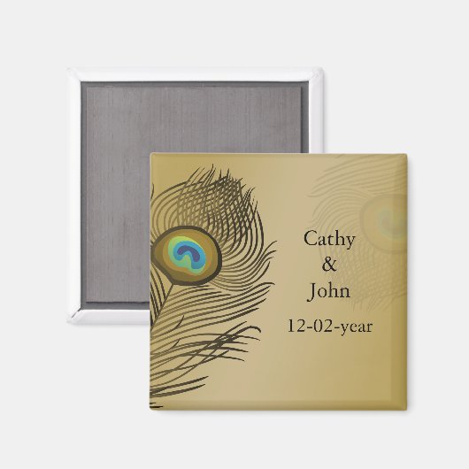 gouden bruiloft met behoud van datum magneet (Voorkant / Achterkant)
