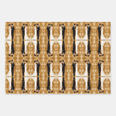 Gouden bruiloft paar in liefde inpakpapier vel (Voorkant)