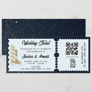 Gouden bruiloft Partij Ticket Uitnodiging