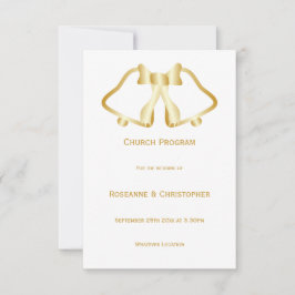 Gouden bruiloft programma bellen en lint