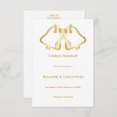 Gouden bruiloft programma bellen en lint (Voorkant / Achterkant)