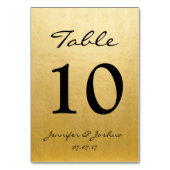 Gouden bruiloft Receptie Tafelnummer Kaarten Sjabl (Achterkant)