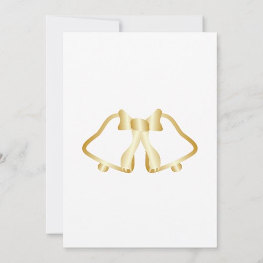 Gouden bruiloft receptie uitnodiging klokken lint (Achterkant)