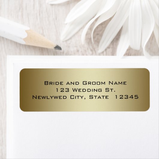 Gouden bruiloft retour adreslabels etiket (Insitu)