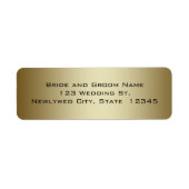 Gouden bruiloft retour adreslabels etiket (Voorkant)