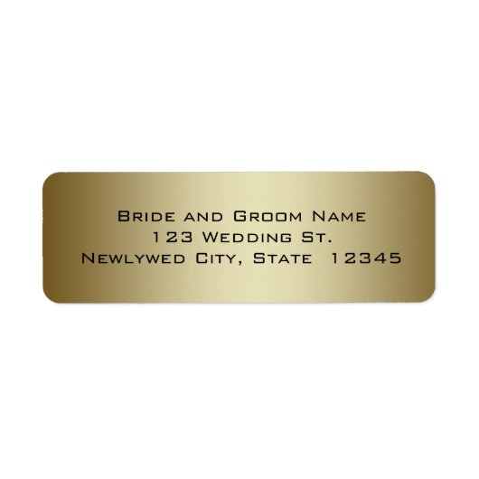 Gouden bruiloft retour adreslabels etiket (Voorkant)