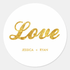 Gouden bruiloft ronde sticker