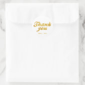 Gouden bruiloft ronde sticker (Tas)