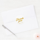 Gouden bruiloft ronde sticker (Envelop)