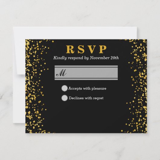 Gouden bruiloft RSVP kaartje (Voorkant)