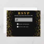 Gouden bruiloft RSVP kaartje (Voorkant / Achterkant)
