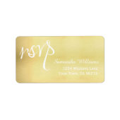 Gouden bruiloft RSVP Labels (Voorkant)