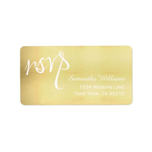 Gouden bruiloft RSVP Labels (Voorkant)