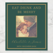 Gouden bruiloft script bruid en bruidegom foto | G Wijn Etiket (Enkel label)