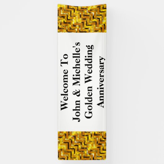 Gouden bruiloft speciale verjaardag | personaliser spandoek (Verticaal)