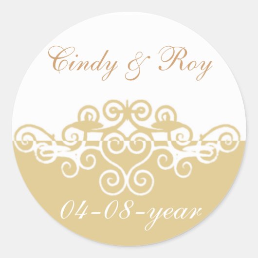 Gouden bruiloft stickers (Voorkant)