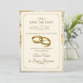 Gouden bruiloft uitnodiging (Staand voorkant)